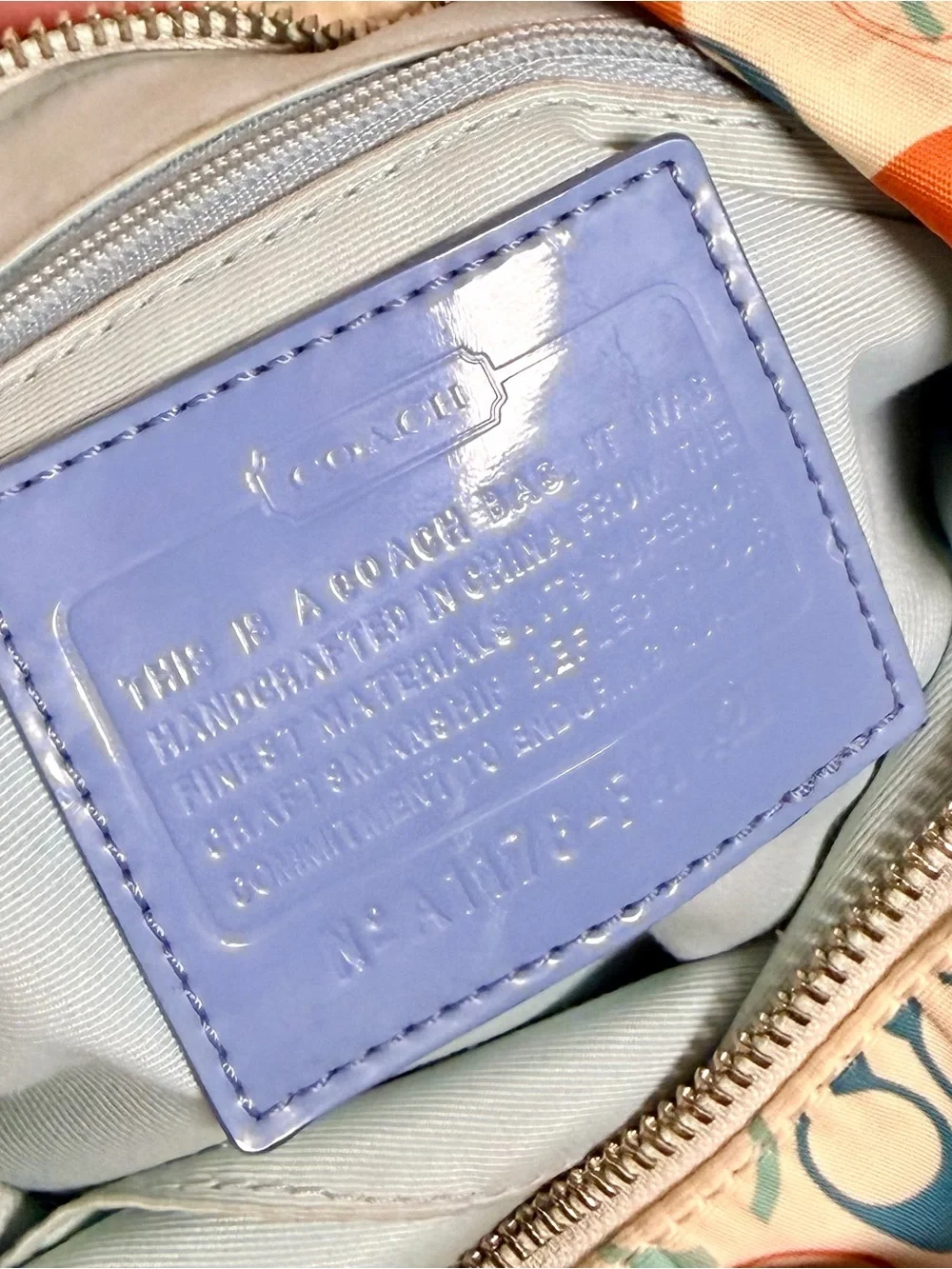 Coach Optic Print/Coach Butterfly Crossbody with Blue Strap